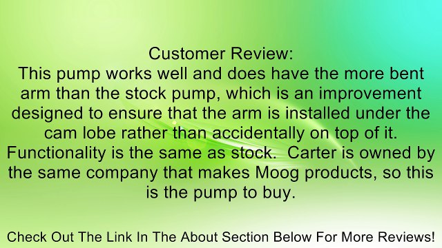 Carter M60278 Stamped Steel Mechanical Fuel Pump Review