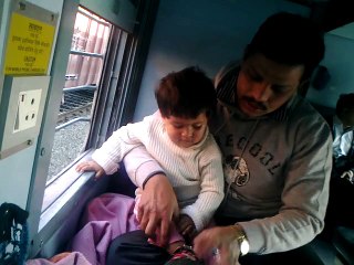 Little Baby - Small Kid Playing in Train