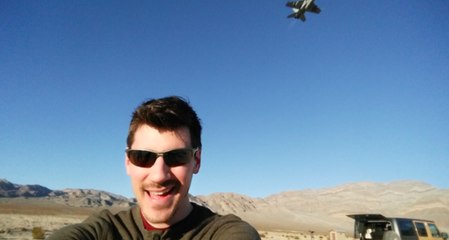 Fighter Jet Makes Low Passes Over Campers in Death Valley