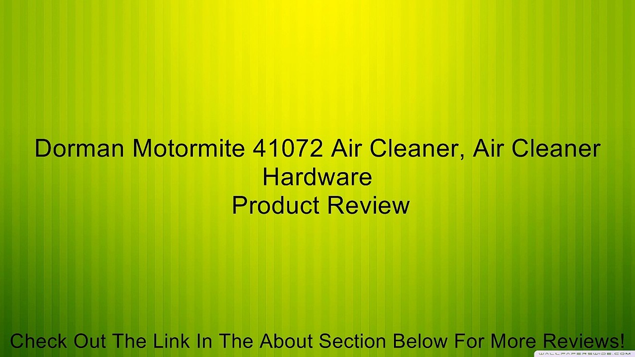 Dorman Motormite 41072 Air Cleaner, Air Cleaner Hardware Review