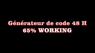 Générateur de code 48 H Xbox live 65 % Working by gencokiller