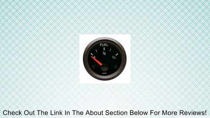VDO 301015 Cockpit Style Electrical Fuel Level Gauge 2 1/16" Diameter For Select VDO Senders, 10�180 Ohms, Black Dial Face Review