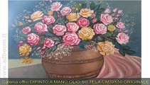 CATANIA,    DIPINTO A MANO OLIO SU TELA CM70X50 ORIGINALE FIORI EURO 150