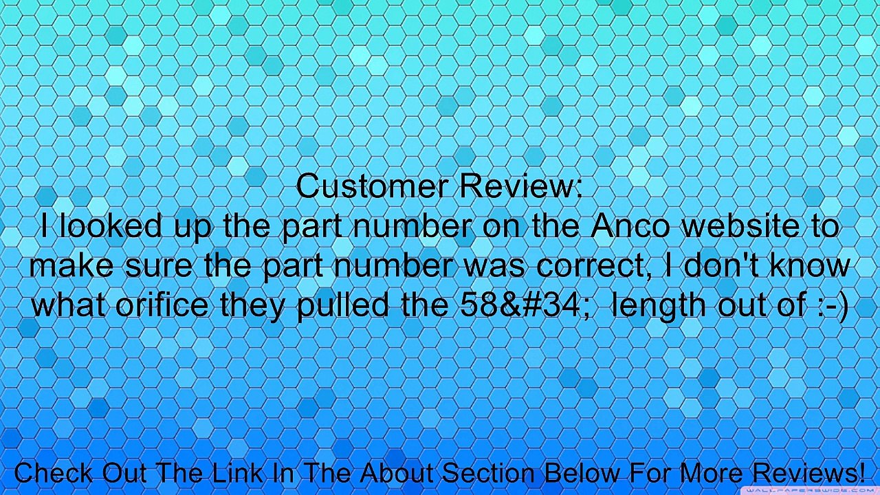 Anco 4358 Wiper Arm - 58" Review