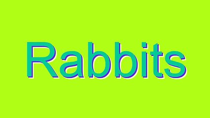 How to Pronounce Rabbits