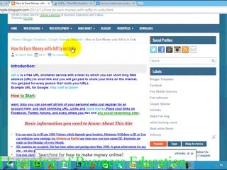 how to Create adf.ly account and Make Money online