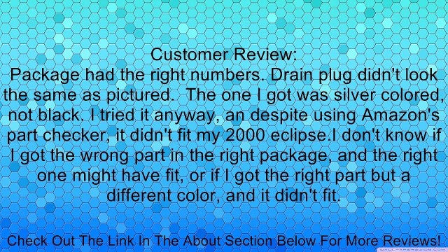 Needa Parts 652166 M14-1.50 Magnetic Oil Drain Plug Review