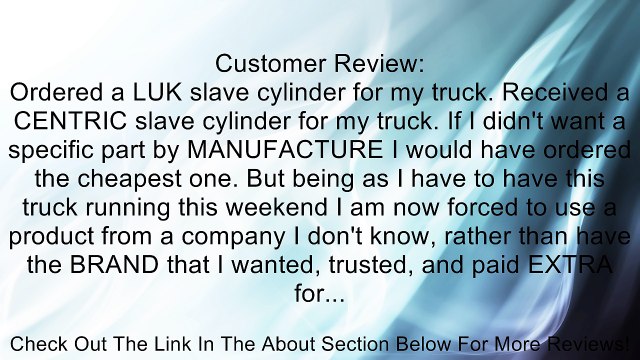 LuK LSC265 Clutch Slave Cylinder Review