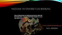Oxford taxi booking | Airport transfer | Taxis