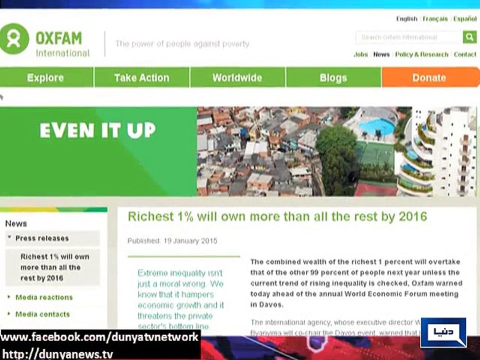 Dunya News-Oxfam's report warns that the __