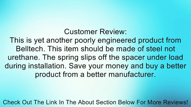 Belltech 4930 Frt Spring Isolator Bush Review