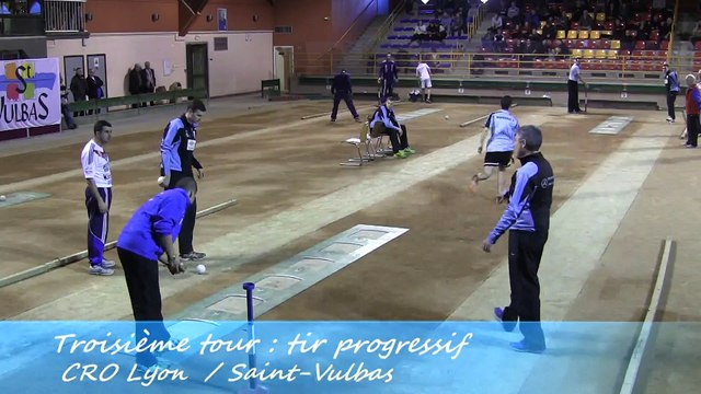 Troisième tour, tir progressif, Saint-Vulbas contre CRO Lyon, Sport Boules, J10 Elite, Saison 2014 /2015
