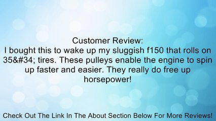 BBK 15550 Aluminum 8-Rib Underdrive Pulley Kit for Ford F-Series/Expedition 4.6L/5.4L - 3 Piece Review