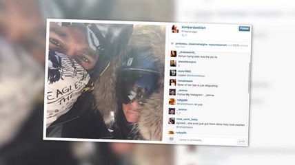 Kim Kardashian And Kanye West Hit The Slopes