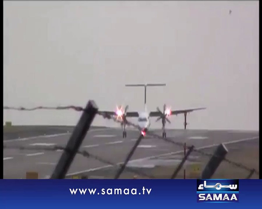 Dangerous landing of airplane by the pilot