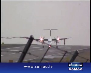 Dangerous landing of airplane by the pilot