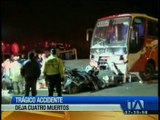 Accidente de tránsito en la autopista Cuenca-Azogues deja cuatro muertos