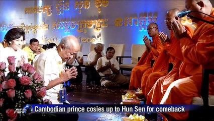 Cambodian prince cosies up to Hun Sen in political comeback