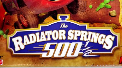 Pixar Cars Radiator Springs 500  Play-Set Unboxing with Off Road Lightning McQueen and Mater