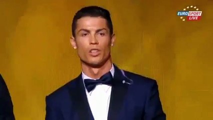 Cristiano Ronaldo Crazy Reaction After Winning Award, 2014