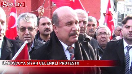 Babuşçu’ya siyah çelenkli protesto