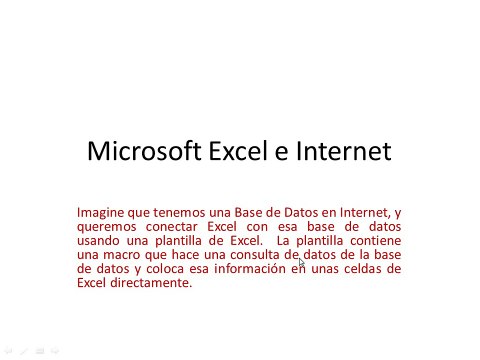 Macros para Conectar Excel con una Base de Datos de Internet
