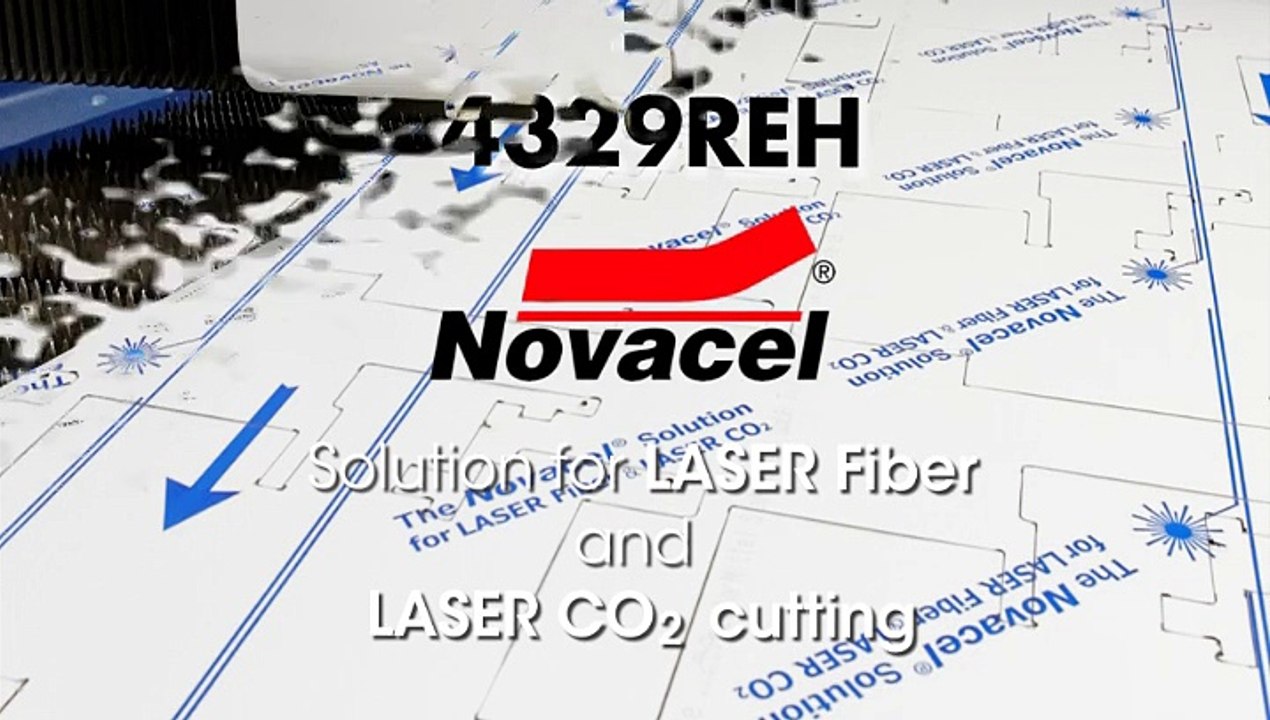 Novacel® 4329REH for mill finishes of Stainless Steel and Aluminium during LASER cutting