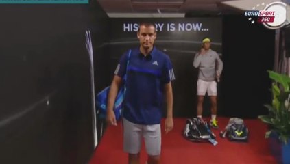 AO2015 R1 Rafael Nadal vs. Mikhail Youzhny (1st set)