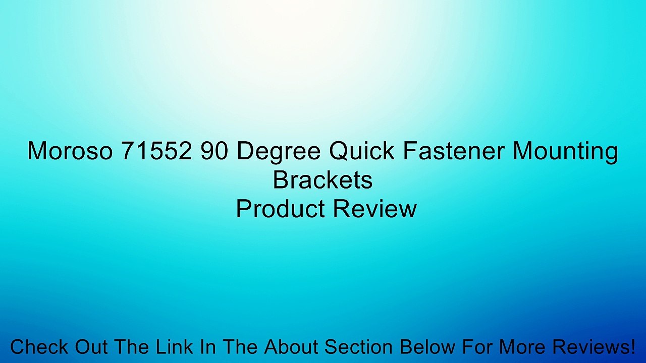 Moroso 71552 90 Degree Quick Fastener Mounting Brackets Review