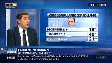 BFM Story: La cote de popularité de François Hollande connaît un bond historique – 19/01