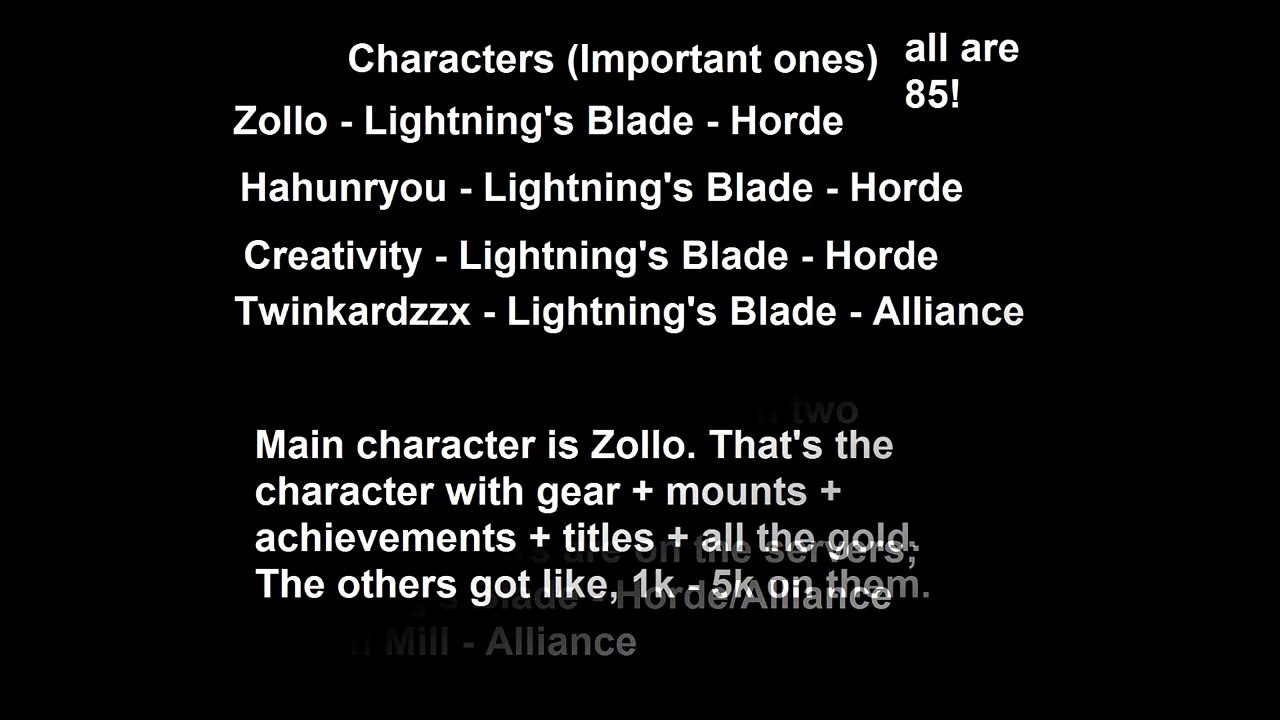 Buy and Sell Accounts - Selling Wow Account Eu