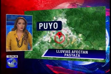 Lluvias causan daños en un puente en El Puyo, provincia del Pastaza