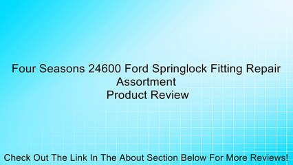 Four Seasons 24600 Ford Springlock Fitting Repair Assortment Review