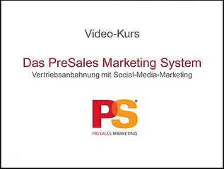 Information zum 'Der Pre Sales Marketing Videokurs'