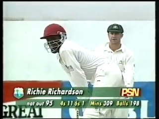 Richie Richardson plays a classic Calypso Cover drive for 4 beautiful runs