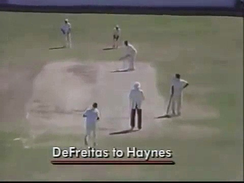 Phillip Defreitas, UNPLAYABLE Delivery, Desmond Haynes has no ANSWER
