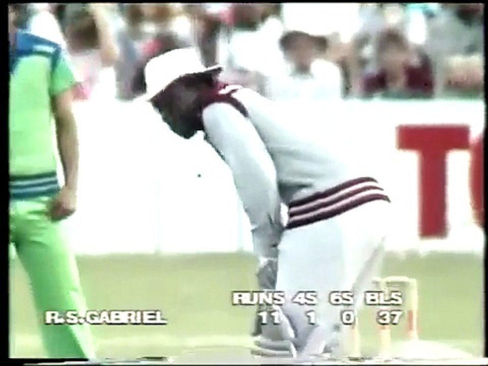Richard Gabriel, the forgotten Trinidad, West Indies Opening batsman, beating the ball