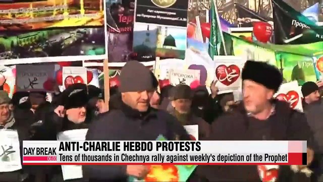 Tens of thousands in Chechnya rally against Charlie Hebdo's depiction of the Prophet