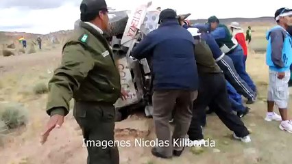 Dakar rally crash caught on camera,