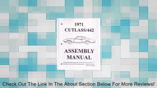 1971 OLDSMOBILE CUTLASS Assembly Manual Rebuild Book Review