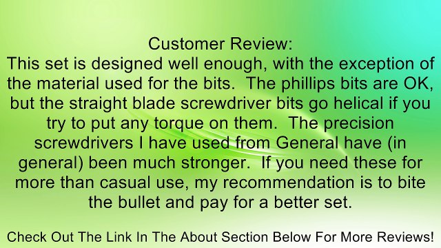 Boxer - Boxer 30 Pcs 4mm Precision Screwdriver Set Review