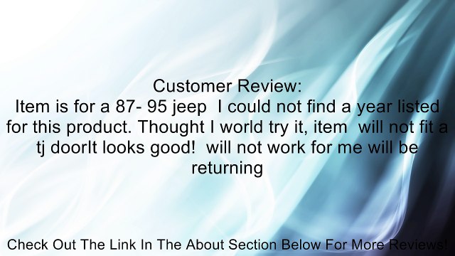 Omix-Ada 12303.03 Door Seal Review