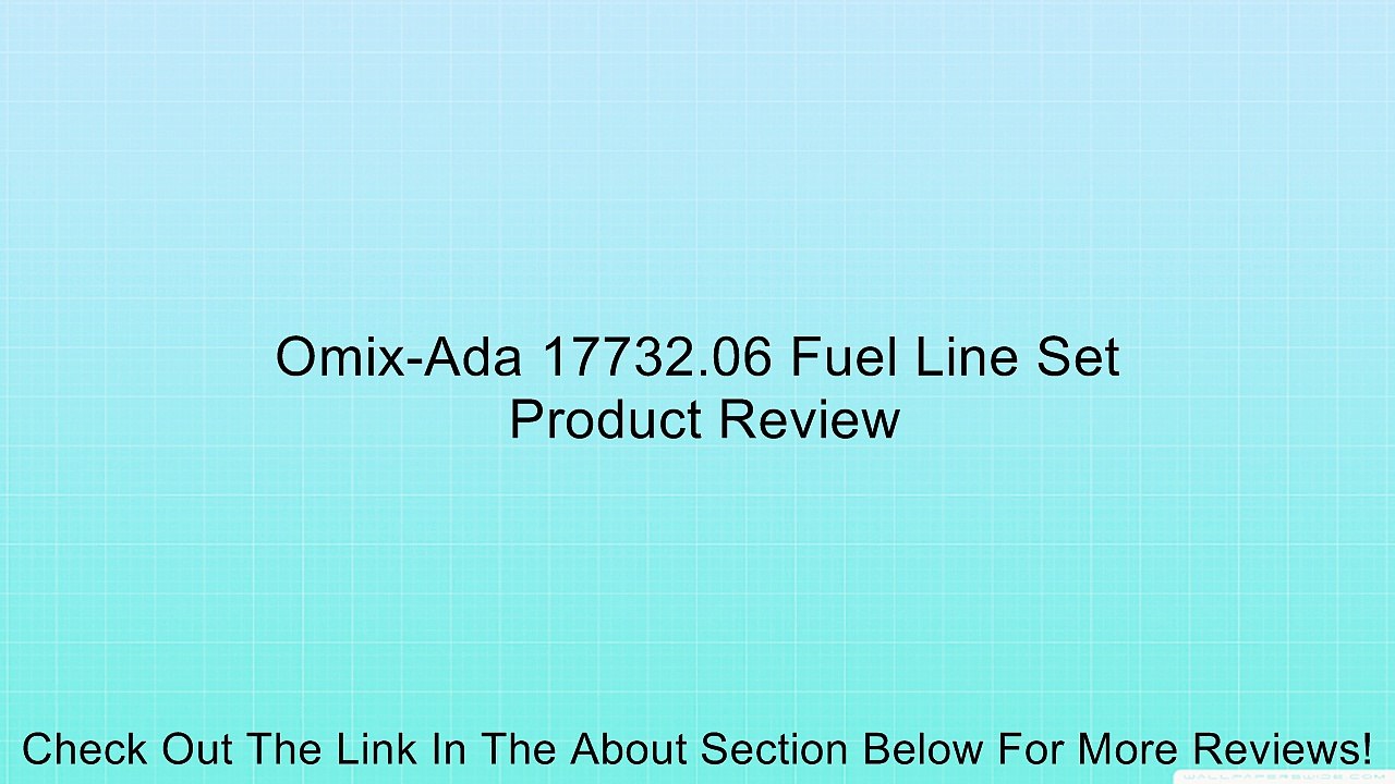 Omix-Ada 17732.06 Fuel Line Set Review