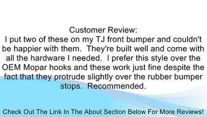 Rugged Ridge 11236.02 Black Universal Front Tow Hook Review