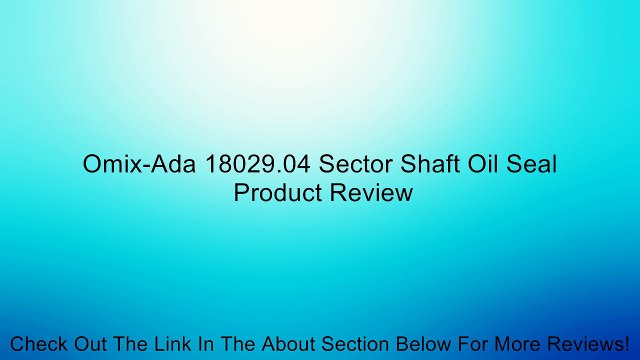 Omix-Ada 18029.04 Sector Shaft Oil Seal Review