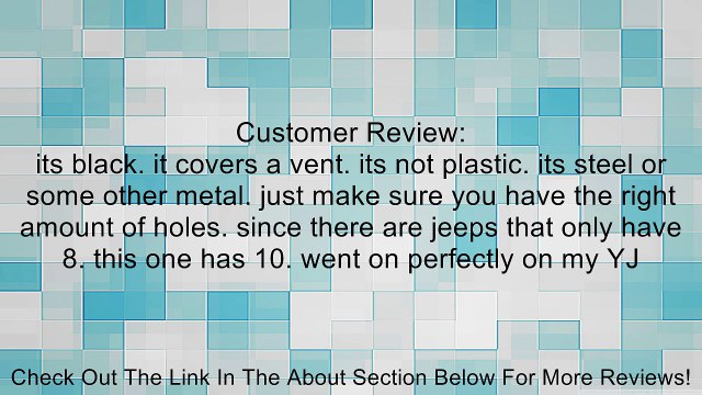 Rugged Ridge 11206.01 Black Cowl Vent Cover Review