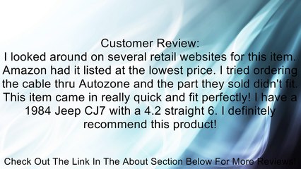 Omix-Ada 17716.07 Accelerator Cable Review