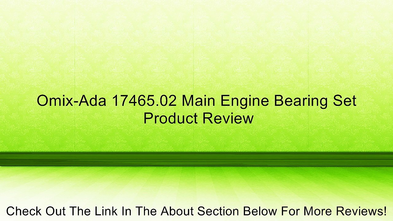 Omix-Ada 17465.02 Main Engine Bearing Set Review