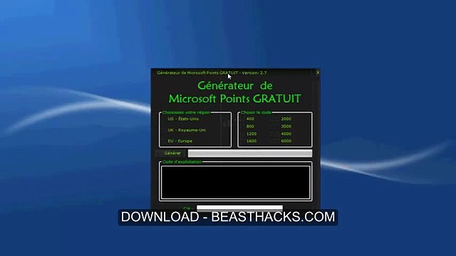 Generateur de code Microsoft Points Generer des points Microsoft téléchargement gratuit)