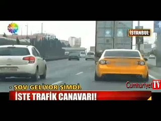 E - 5'te korku saçtı: İşte trafik magandası